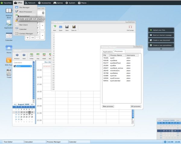 eyeos - Cloud Computing Operating System:  Web Desktop - Web OS - Web Office