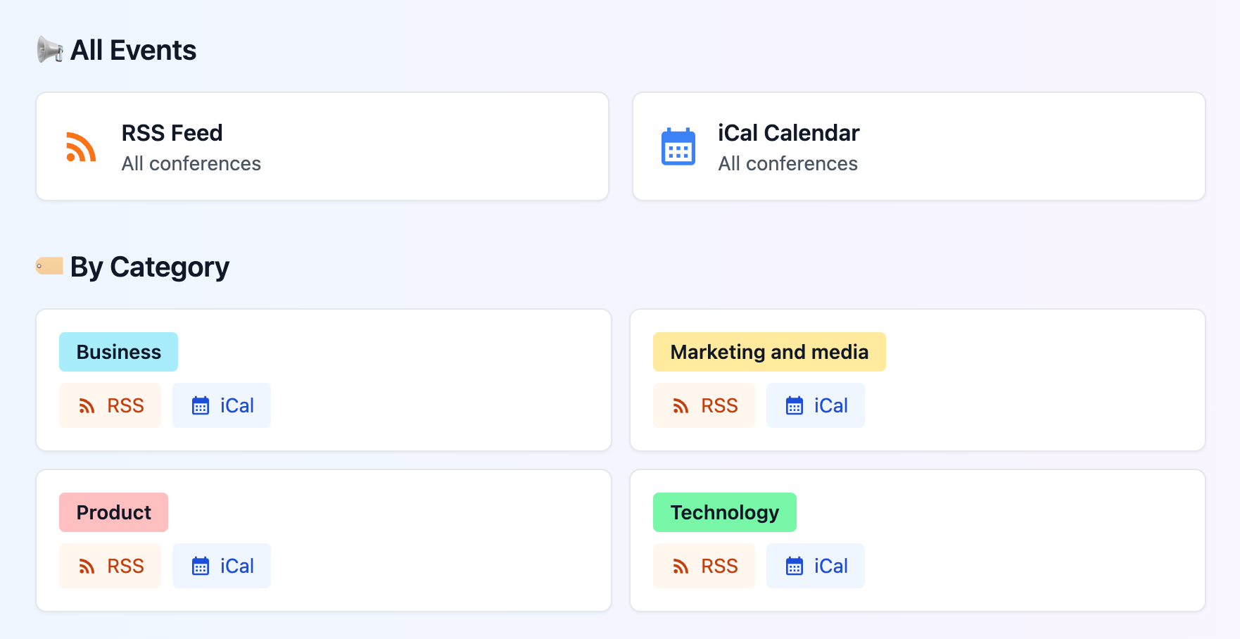 Eventea.eu má kalendáre a RSS