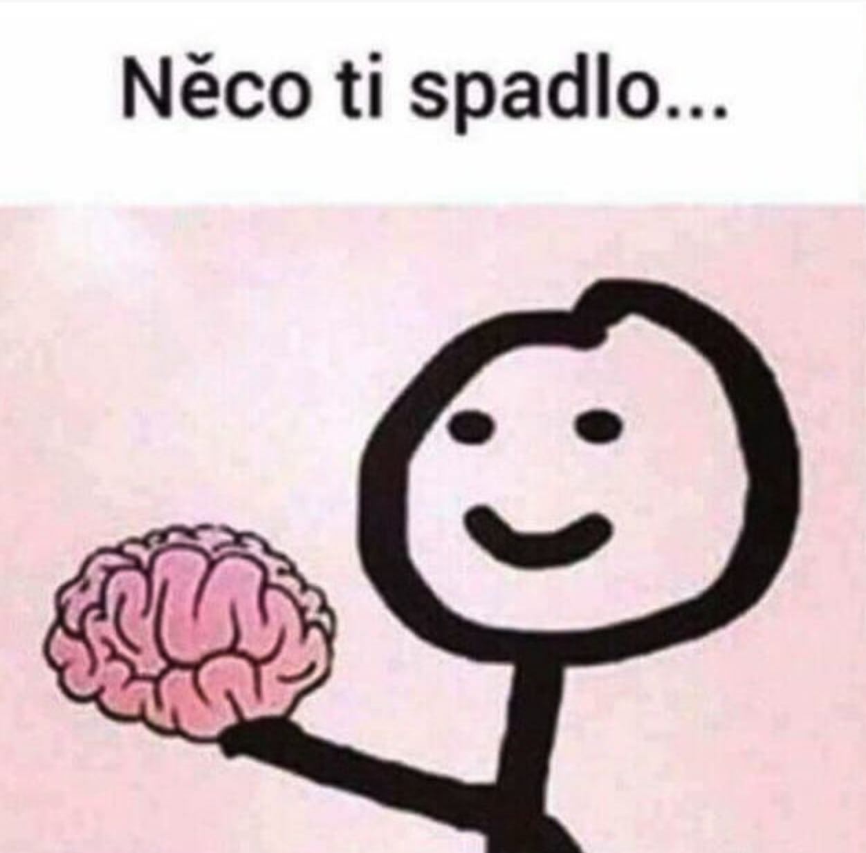"Něco ti spadlo..."