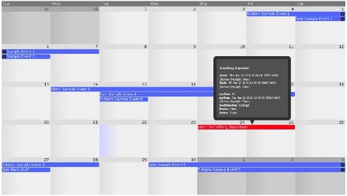 jQuery Frontier Calendar – podarený klon Google Calendar