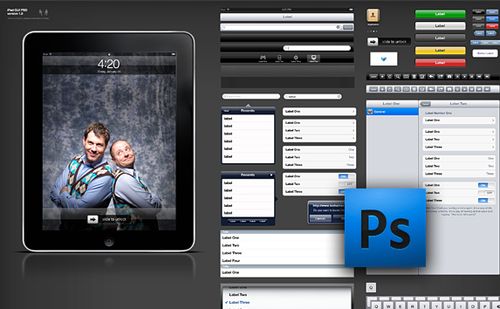 PSD s GUI iPad