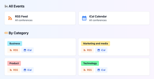 Eventea.eu má kalendáre a RSS